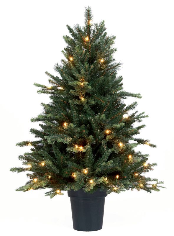 Mini kerstboom groen met lichtjes 110 cm – Kerstbomen – Kerstbomen huren | De Kerstboomspecialist